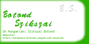 botond szikszai business card